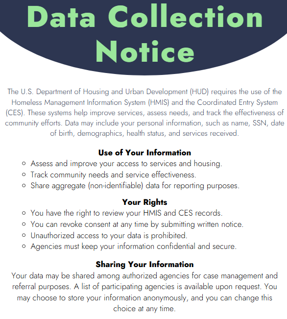 Data Collection Notice Preview