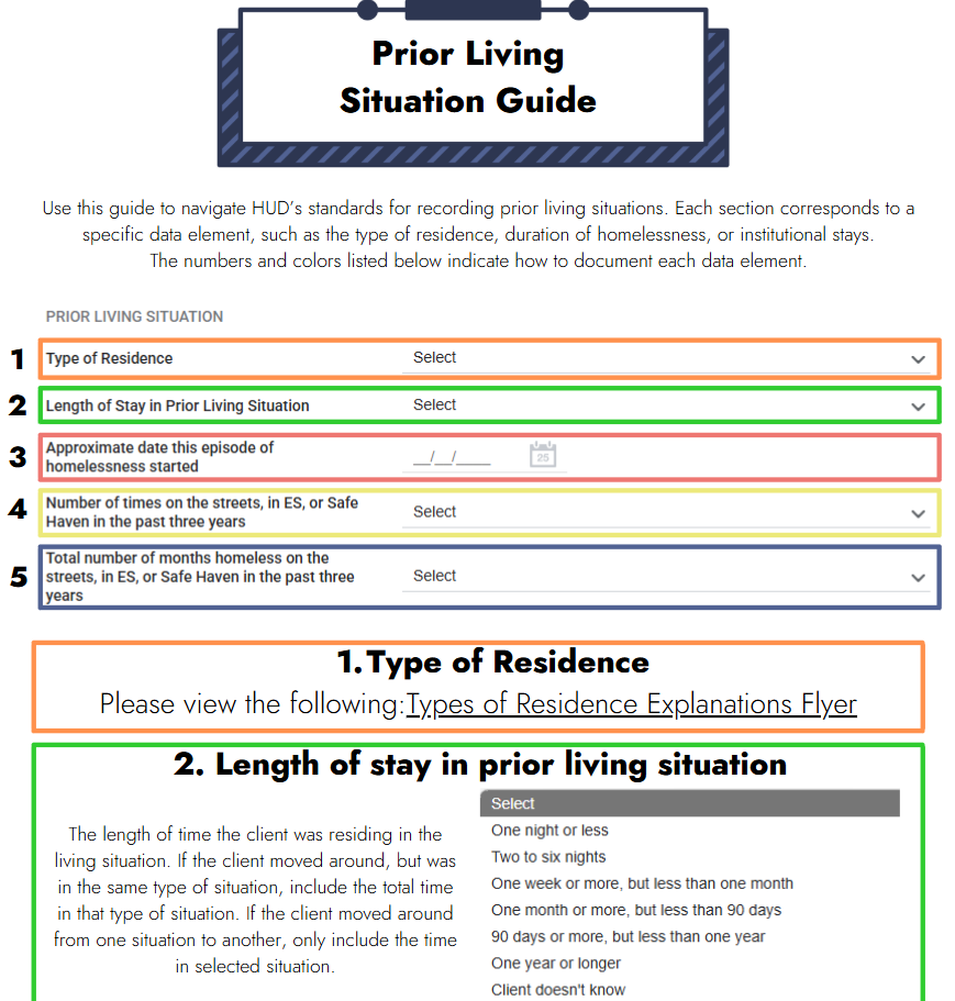 Prior Living Situation Preview